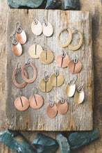 Load image into Gallery viewer, Core Collection Earrings | Brass or Copper + Sterling Silver
