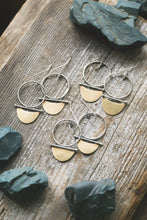 Load image into Gallery viewer, In the Flow Earrings | Sterling Silver + Brass