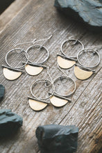 Load image into Gallery viewer, In the Flow Earrings | Sterling Silver + Brass