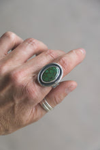 Load image into Gallery viewer, Bamboo Mountain Turquoise Shadow Box Ring | Size 9