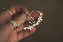 Load image into Gallery viewer, Hawk Hoops | Sterling Silver + Brass