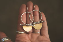 Load image into Gallery viewer, In the Flow Earrings | Sterling Silver + Brass
