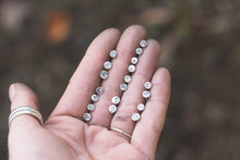 Load image into Gallery viewer, Recycled Sterling Silver Stamped Studs | Choose from Pine Tree or Botanical Stamp