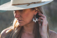 Load image into Gallery viewer, Autumn Leaf Earrings | Jasper + Sterling Silver + 22K Gold