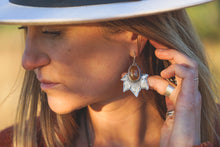 Load image into Gallery viewer, Autumn Leaf Earrings | Jasper + Sterling Silver + 22K Gold