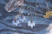 Load image into Gallery viewer, Autumn Leaf Earrings | Jasper + Sterling Silver + 22K Gold