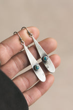 Load image into Gallery viewer, Simple Drop Earrings with Sonoran Turquoise or Red Coral
