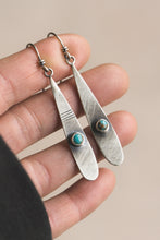 Load image into Gallery viewer, Simple Drop Earrings with Sonoran Turquoise or Red Coral