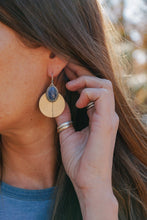 Load image into Gallery viewer, Lapis + Brass Traveler Earrings