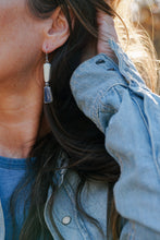 Load image into Gallery viewer, Lemon Chrysoprase + Lapis and Sterling Silver Earrings | Pair 2