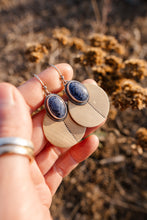 Load image into Gallery viewer, Lapis + Brass Traveler Earrings