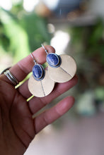 Load image into Gallery viewer, Lapis + Brass Traveler Earrings