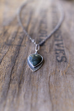 Load image into Gallery viewer, Morrisonite + Sterling Silver Necklace