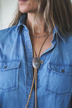 Load image into Gallery viewer, Coffee Bean Jasper + Sterling Silver Bolo Tie