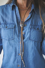 Load image into Gallery viewer, Coffee Bean Jasper + Sterling Silver Bolo Tie