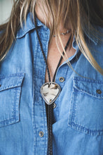 Load image into Gallery viewer, Montana Agate + Sterling Silver Bolo Tie
