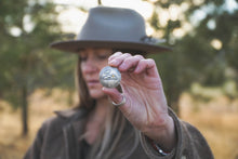 Load image into Gallery viewer, Mountain Side Button Pin | Sterling Silver + Brass