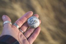Load image into Gallery viewer, Mountain Side Button Pin | Sterling Silver + Brass