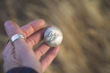 Load image into Gallery viewer, Mountain Side Button Pin | Sterling Silver + Brass