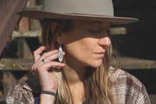 Load image into Gallery viewer, Coyotes in the Forest Earrings | Pair #1 | Sterling Silver + Brass