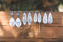 Load image into Gallery viewer, Coyotes in the Forest Earrings | Pair #1 | Sterling Silver + Brass