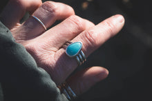 Load image into Gallery viewer, Turquoise triple band ring #3 | Size 8.5