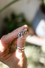 Load image into Gallery viewer, Floral sterling silver studs