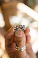 Load image into Gallery viewer, Floral sterling silver studs