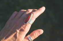 Load image into Gallery viewer, The Wildfire Ring | Rosarita + Sterling Silver | Fits a size 7