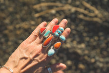 Load image into Gallery viewer, The Wildfire Ring | Rosarita + Sterling Silver | Fits a size 7