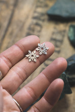 Load image into Gallery viewer, Small snowflake stud earrings