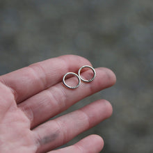 Load image into Gallery viewer, Sterling Silver Circle Studs