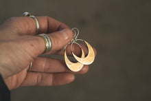 Load image into Gallery viewer, Brass and Sterling Silver Everyday Earrings
