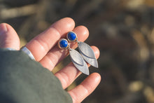 Load image into Gallery viewer, Lapis + Sterling Silver Fringe Earrings
