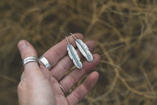 Load image into Gallery viewer, Sterling Silver Feather Earrings
