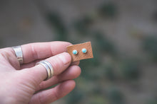 Load image into Gallery viewer, Tiny Turquoise Stud Earrings
