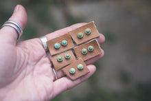 Load image into Gallery viewer, Green Sonoran Turquoise + Sterling Silver Stud Earrings
