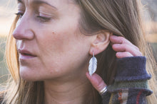 Load image into Gallery viewer, Sterling Silver Feather Earrings
