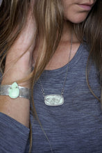 Load image into Gallery viewer, Lemon Chrysoprase + Sterling Silver Cuff
