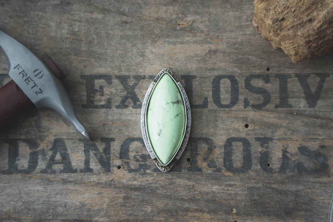 Lemon Chrysoprase + Sterling Silver Ring #1 | Finished in Your Size