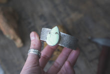 Load image into Gallery viewer, Lemon Chrysoprase + Sterling Silver Cuff
