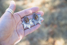 Load image into Gallery viewer, Autumn Leaf Earrings | Jasper + Sterling Silver + 22K Gold
