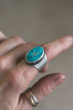 Load image into Gallery viewer, Kingman Turquoise Brick House Ring | Size 6.5
