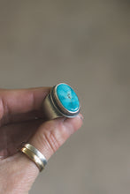 Load image into Gallery viewer, Kingman Turquoise Brick House Ring | Size 6.5
