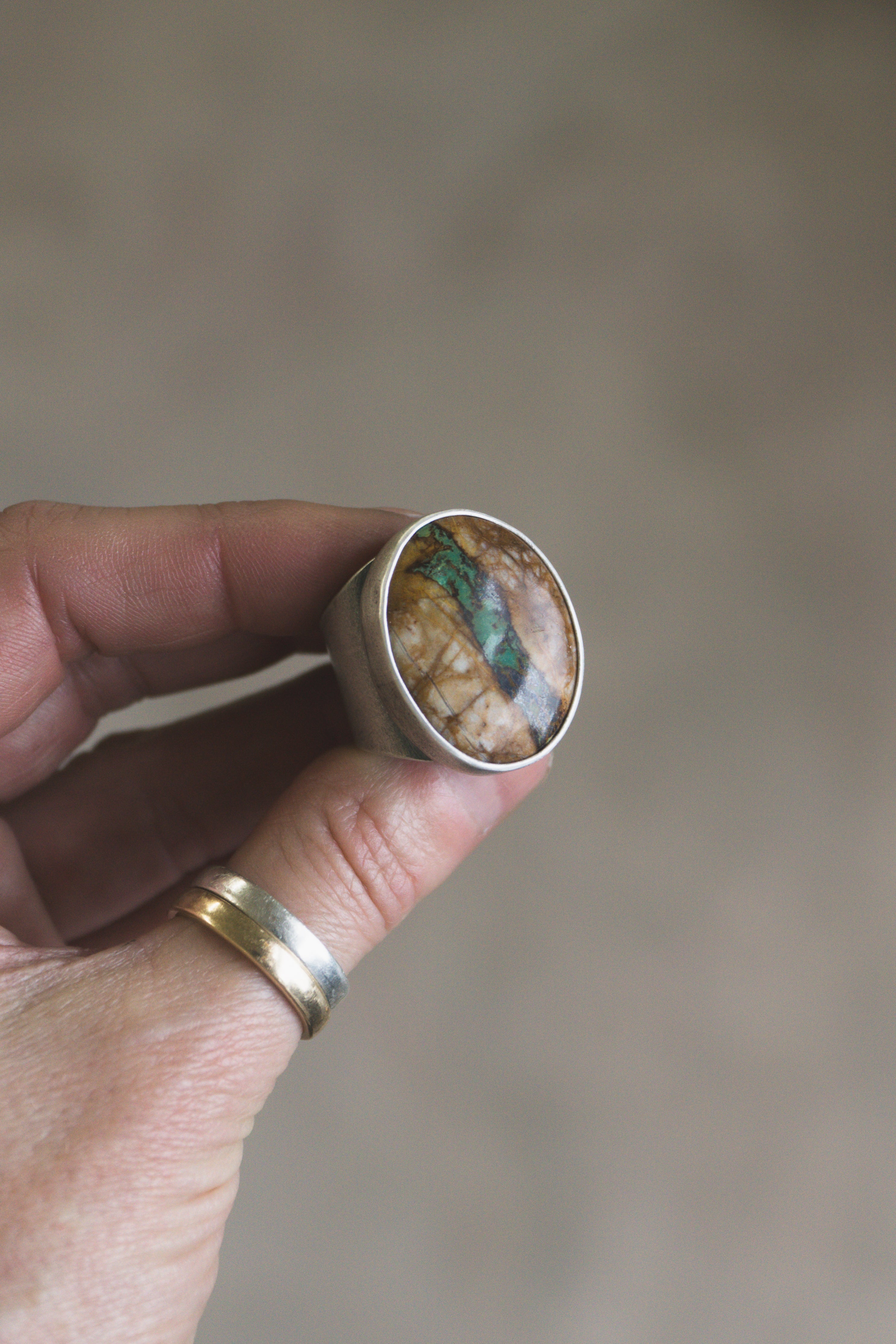 Royston Ribbon Brick House Ring | Size 7.5 – Wild Heart Wares