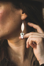 Load image into Gallery viewer, Sonoran Turquoise mixed metal earrings
