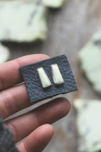 Load image into Gallery viewer, Lemon Chrysoprase Bar Studs
