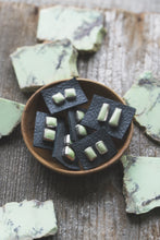 Load image into Gallery viewer, Lemon Chrysoprase Bar Studs
