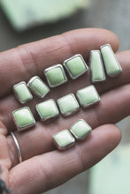Load image into Gallery viewer, Lemon Chrysoprase Bar Studs

