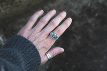Load image into Gallery viewer, Starfox Variscite + Sterling Silver Sideways Ring / Size 6
